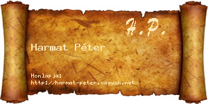 Harmat Péter névjegykártya